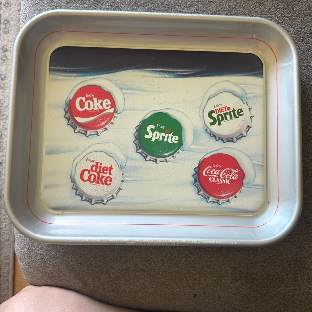 Coca-Cola Bottle Cap Design metal Tray